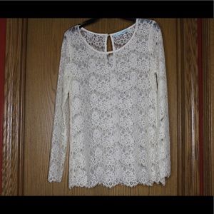 Lace long sleeve shirt